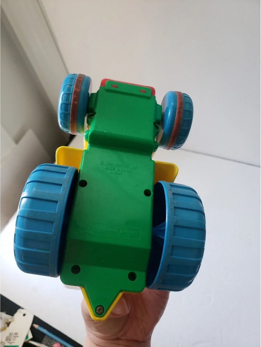 Hasbro Playskool Yellow Push & Drive Tractor Vintage 1995